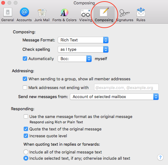 How to Start/Stop Auto-Correct in Apple Mail on Mac OS X (4-steps